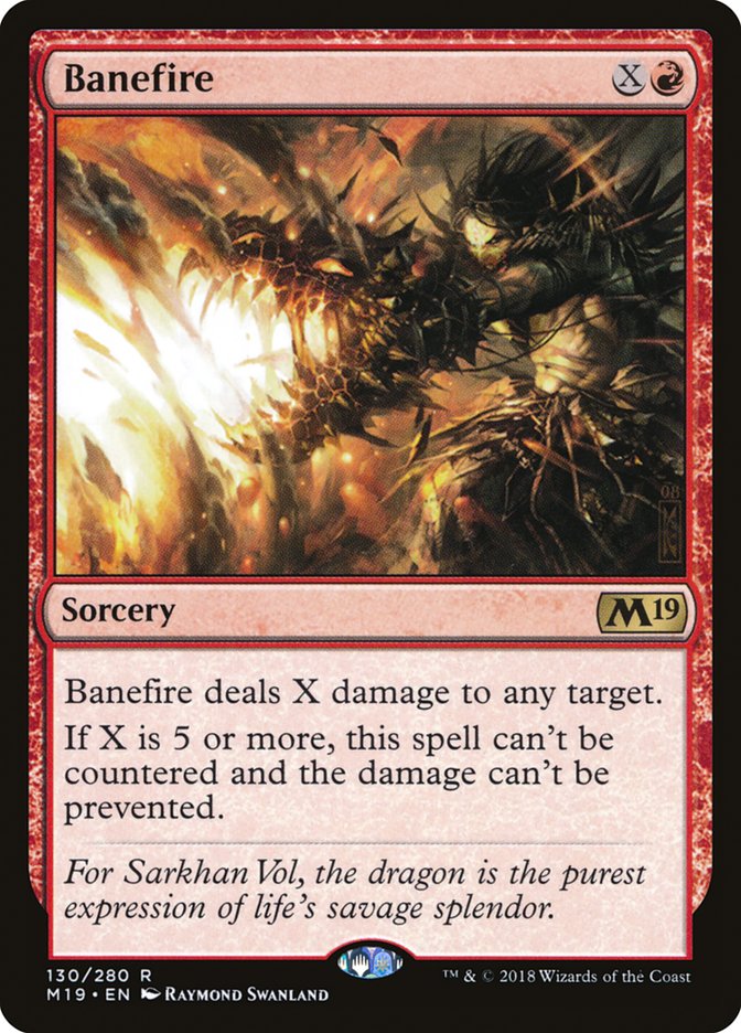 Banefire M19-130 Core Set 2019 Magic card