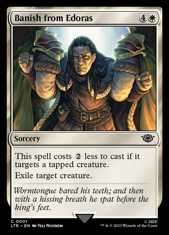 Banish from Edoras LTR-1 The Lord of the Rings: Tales of Middle-earth Magic card