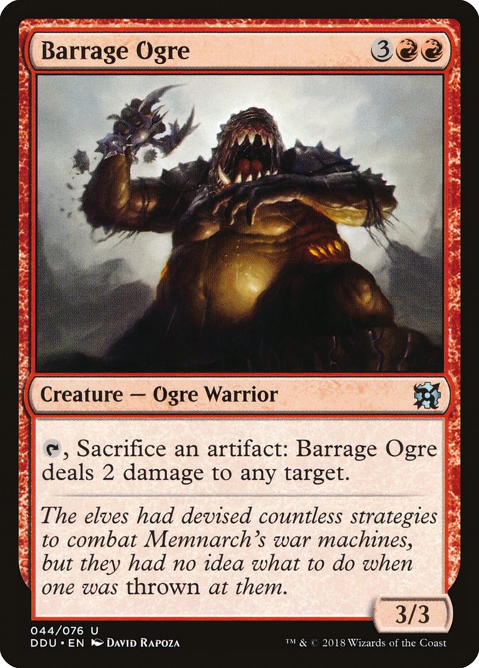 Barrage Ogre DDU-44 Duel Decks: Elves vs. Inventors Magic card