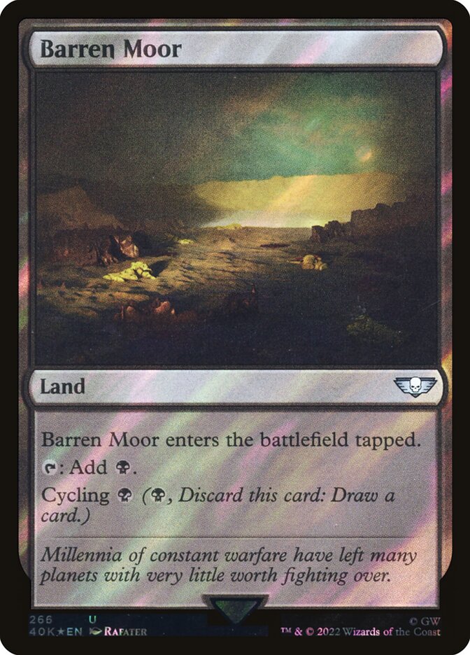Barren Moor 40K-266STAR Warhammer 40,000 Commander Magic card