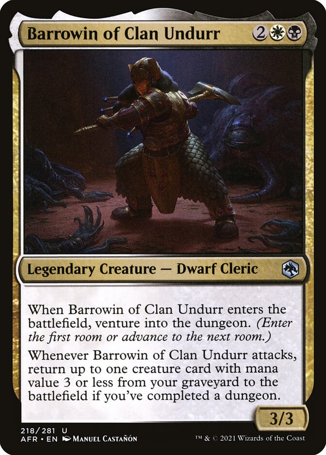 Barrowin of Clan Undurr AFR-218 Adventures in the Forgotten Realms Magic card