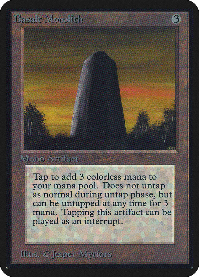 Basalt Monolith LEA-231 Limited Edition Alpha Magic card