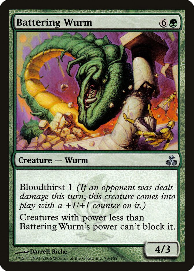 Battering Wurm GPT-79 Guildpact Magic card