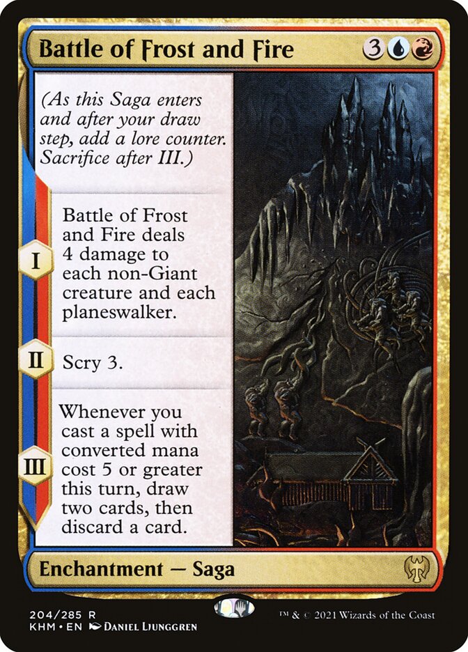 Battle of Frost and Fire KHM-204 Kaldheim Magic card
