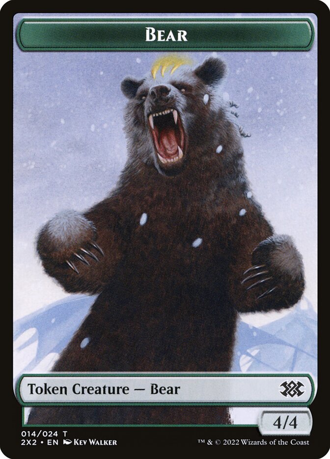 Bear T2X2-14 Double Masters 2022 Tokens Magic card