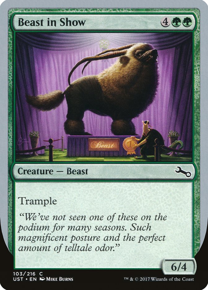 Beast in Show UST-103B Unstable Magic card