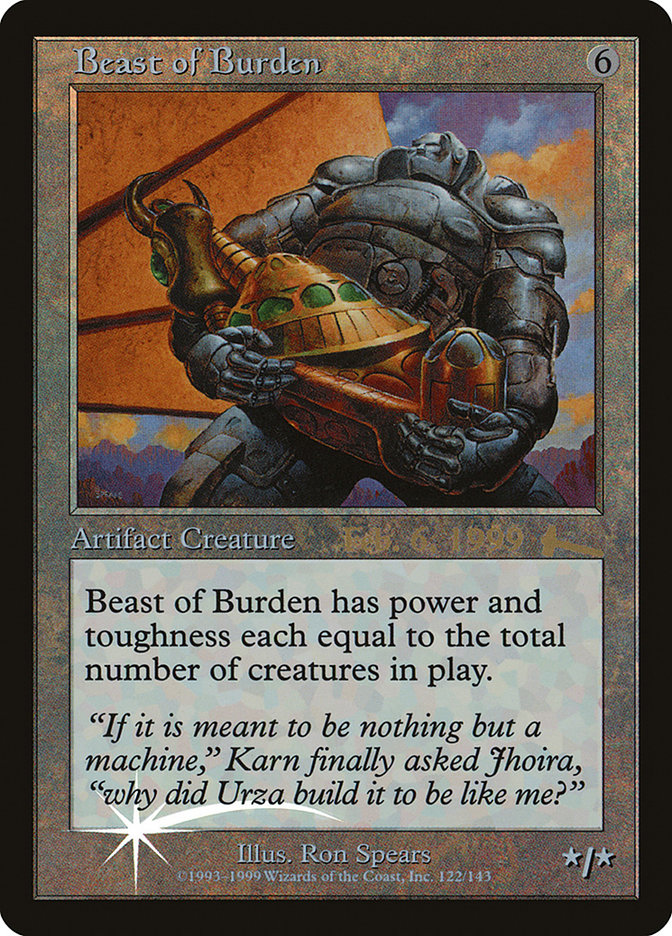 Beast of Burden PULG-122 Urza's Legacy Promos Magic card
