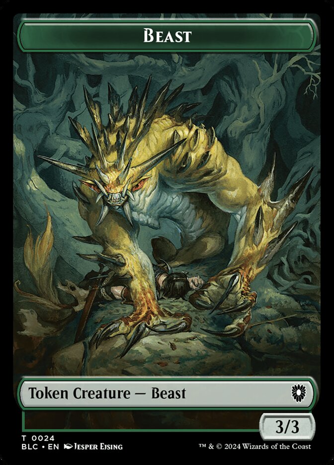 Beast TBLC-24 Bloomburrow Commander Tokens Magic card