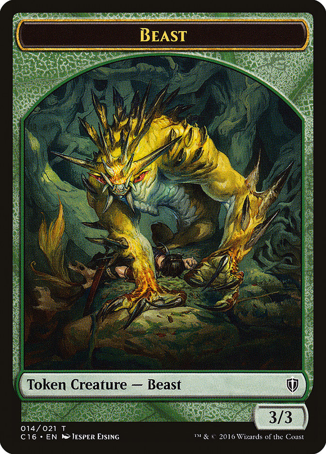 Beast TC16-14 Commander 2016 Tokens Magic card