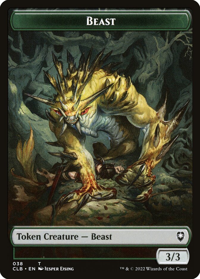 Beast TCLB-38 Battle for Baldur's Gate Tokens Magic card