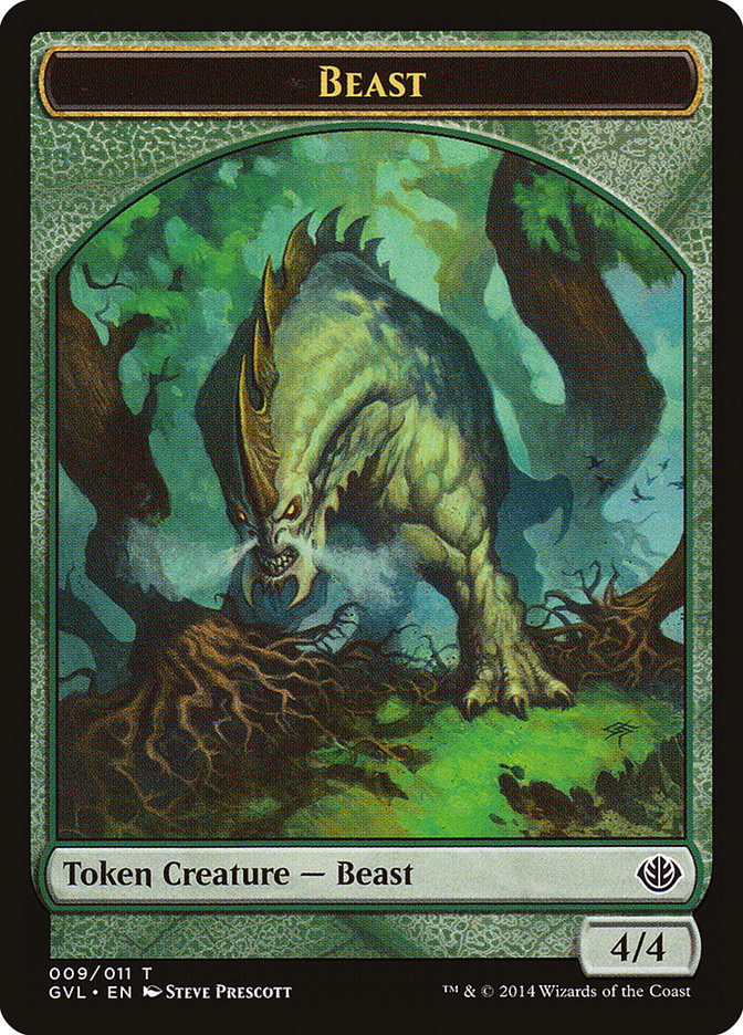 Beast TGVL-9 Duel Decks Anthology: Garruk vs. Liliana Tokens Magic card
