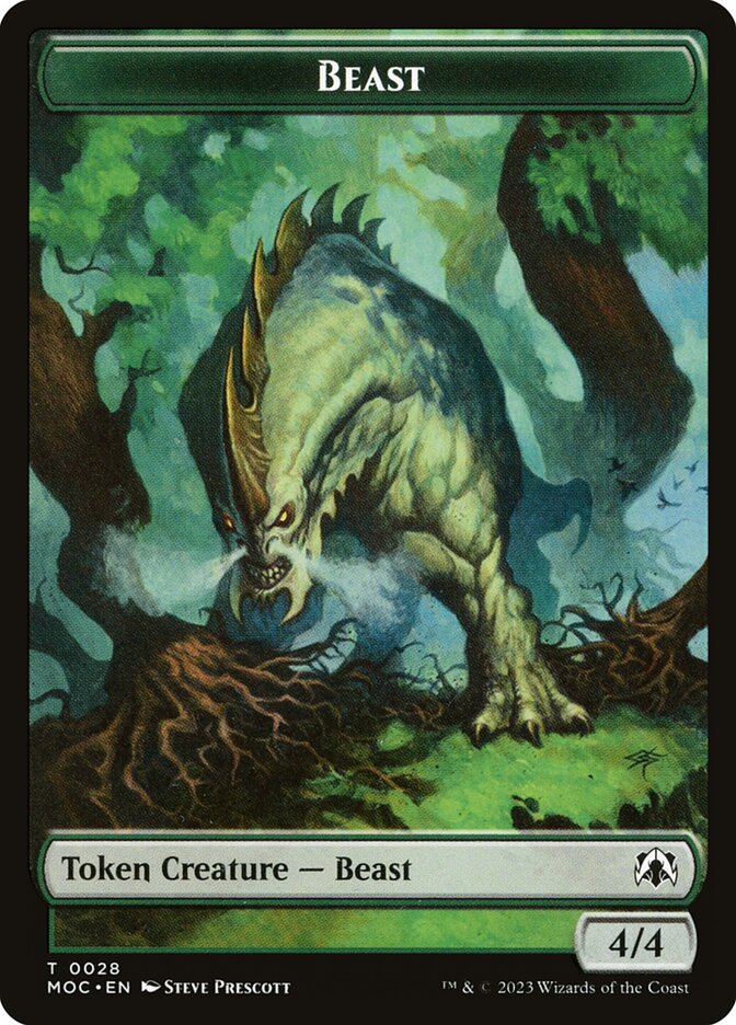Beast TMOC-28 March of the Machine Commander Tokens Magic card