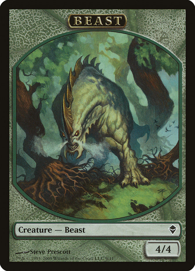 Beast TZEN-9 Zendikar Tokens Magic card