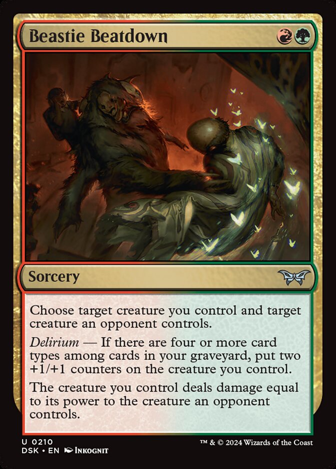 Beastie Beatdown DSK-210 Duskmourn: House of Horror Magic card