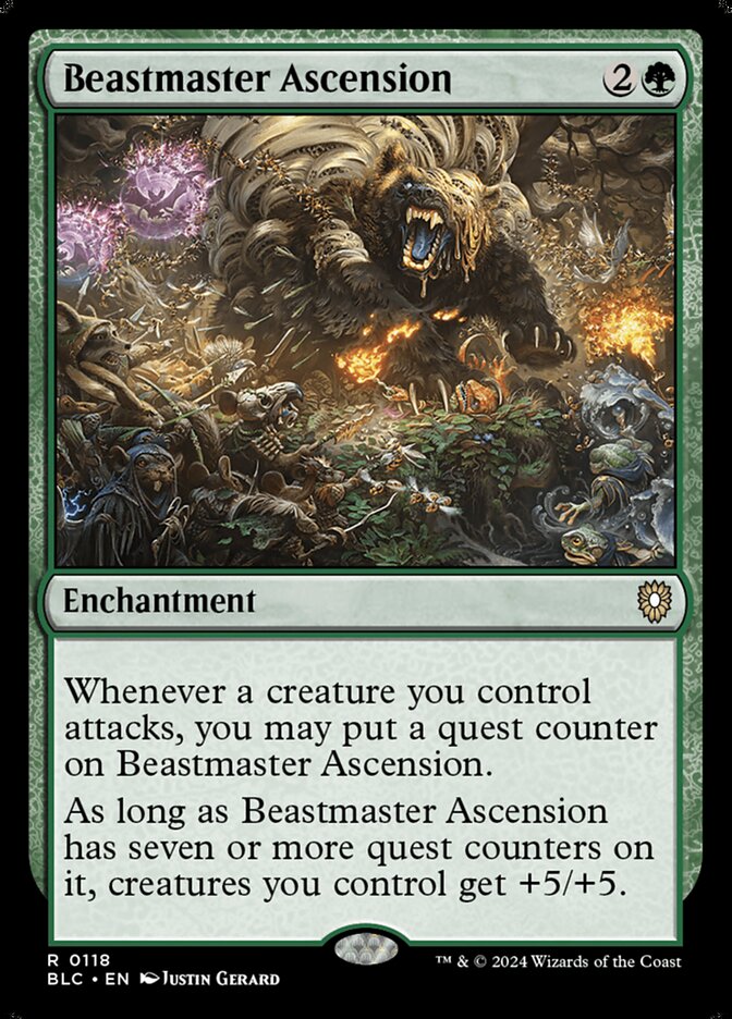 Beastmaster Ascension BLC-118 Bloomburrow Commander Magic card