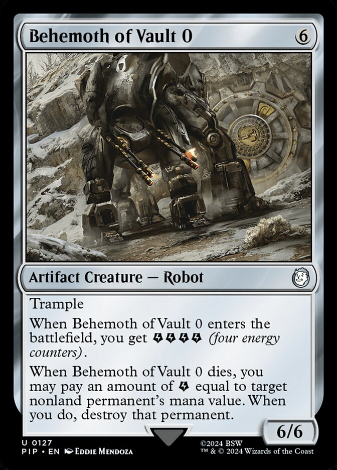 Behemoth of Vault 0 PIP-127 Fallout Magic card