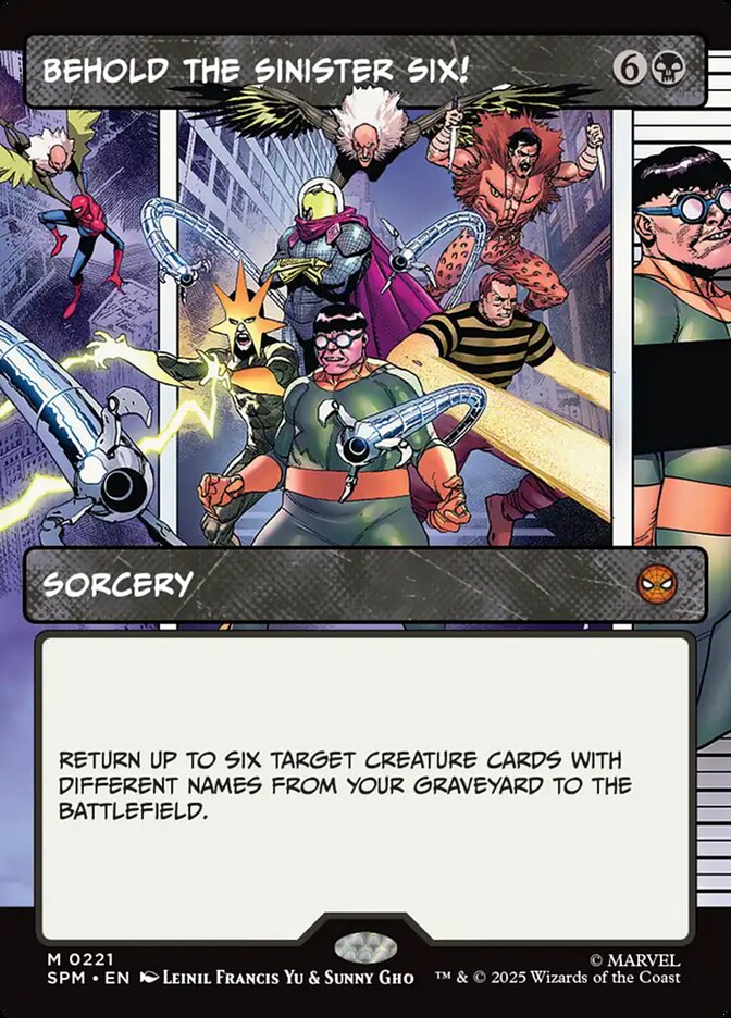 Behold the Sinister Six! SPM-221 Marvel's Spider-Man Magic card