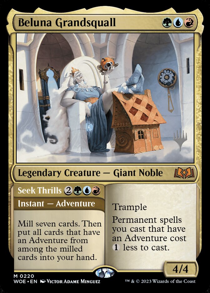 Beluna Grandsquall // Seek Thrills PWOE-220P Wilds of Eldraine Promos Magic card