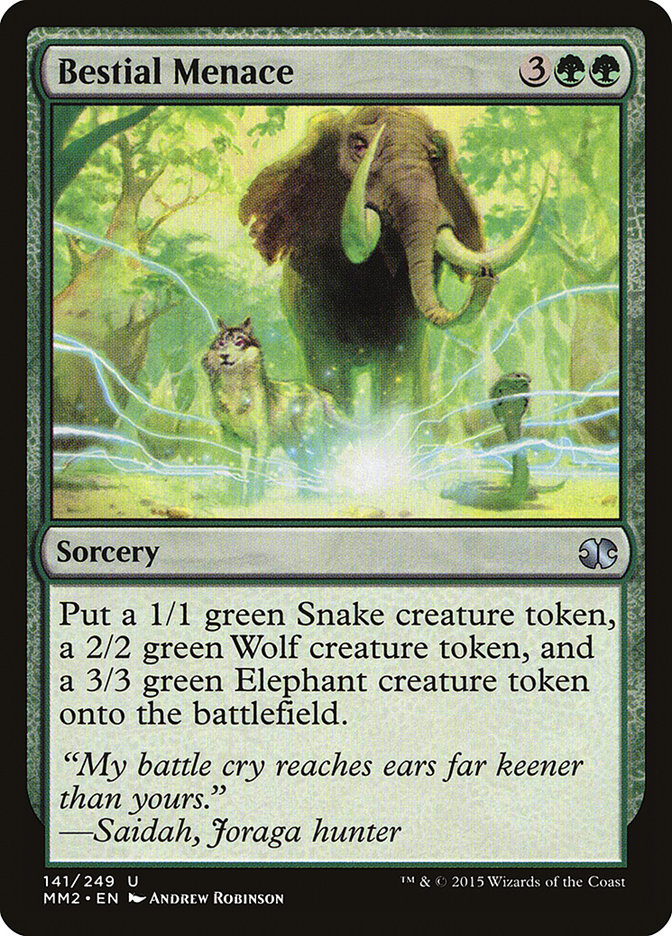 Bestial Menace MM2-141 Modern Masters 2015 Magic card