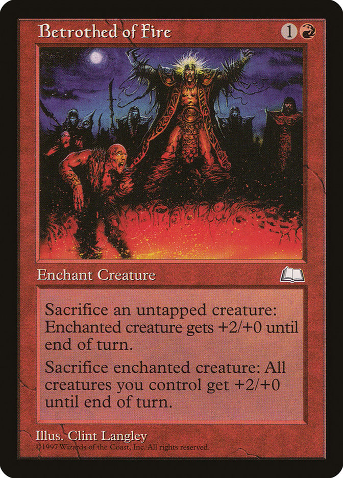 Betrothed of Fire WTH-89 Weatherlight Magic card