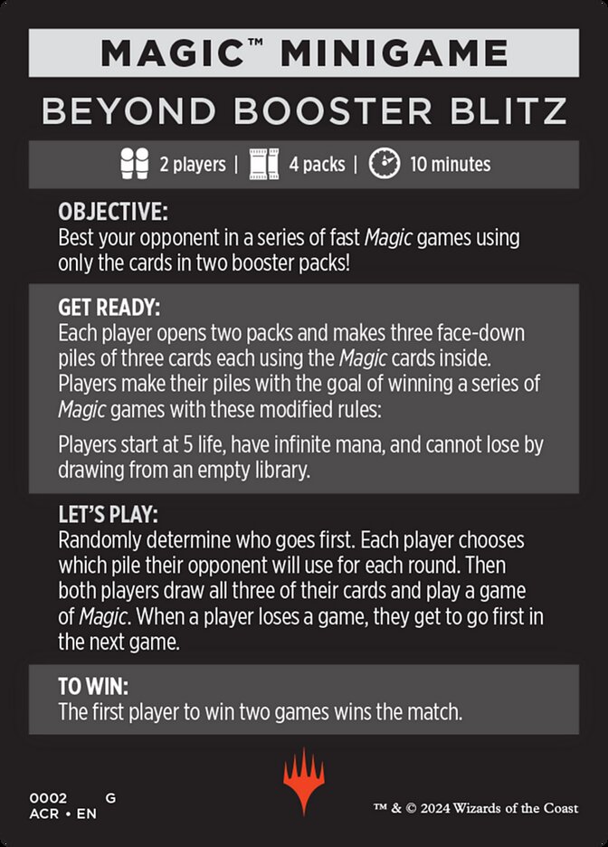 Beyond Booster Blitz MACR-2 Assassin's Creed Minigames Magic card