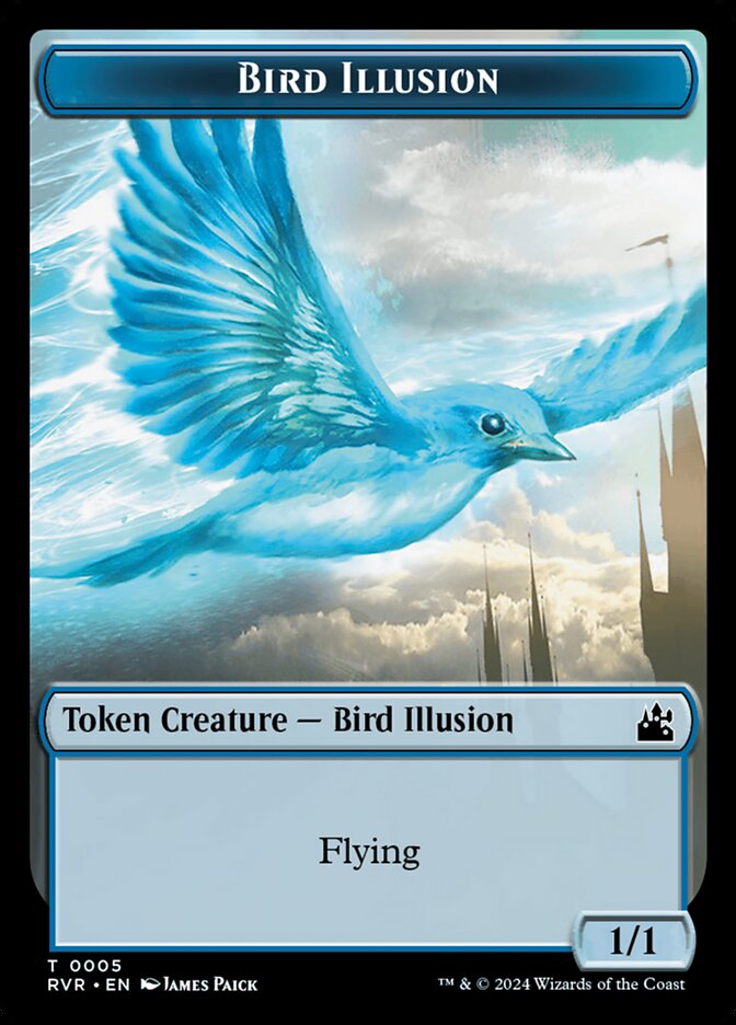 Bird Illusion TRVR-5 Ravnica Remastered Tokens Magic card