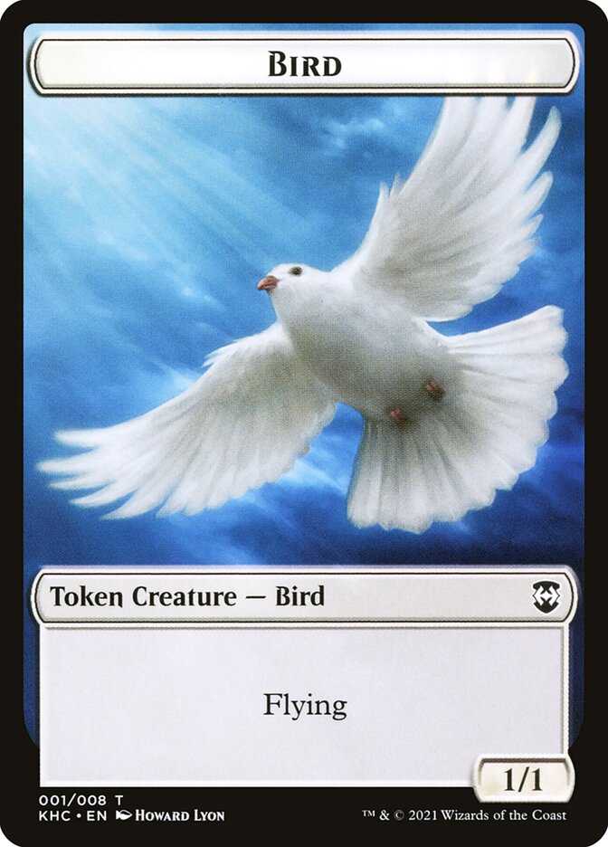 Bird TKHC-1 Kaldheim Commander Tokens Magic card