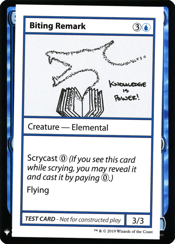 Biting Remark CMB1-17 Mystery Booster Playtest Cards 2019 Magic card