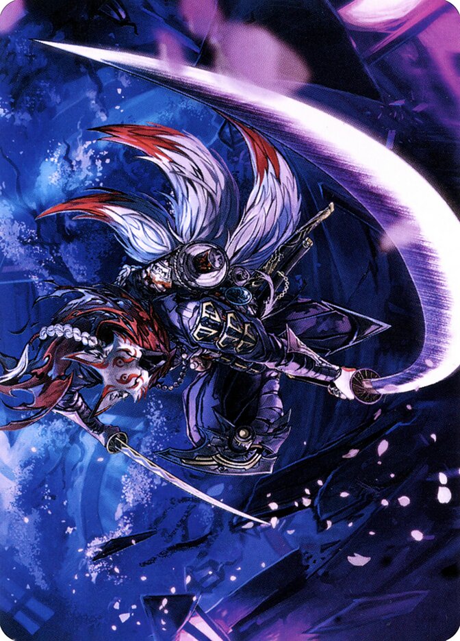 Blade-Blizzard Kitsune // Blade-Blizzard Kitsune ANEO-47 Neon Dynasty Art Series Magic card