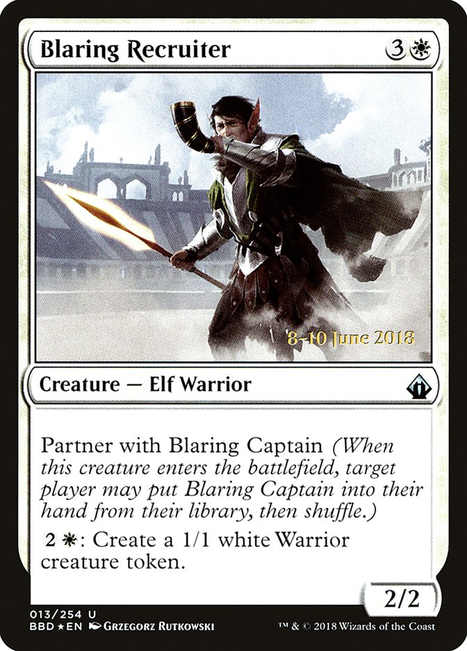 Blaring Recruiter PBBD-13S Battlebond Promos Magic card