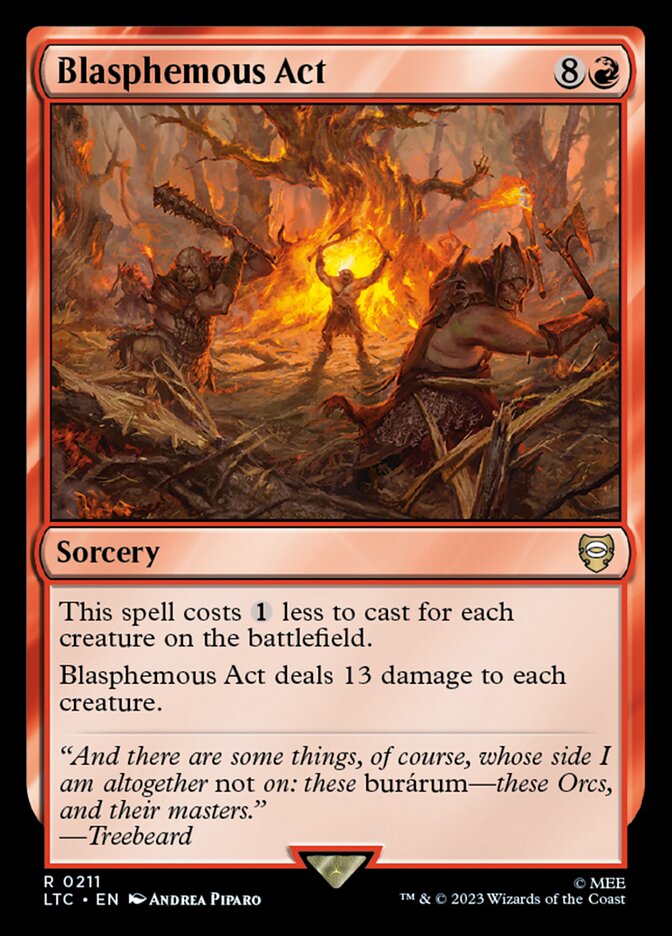 Blasphemous Act LTC-211 Tales of Middle-earth Commander Magic card