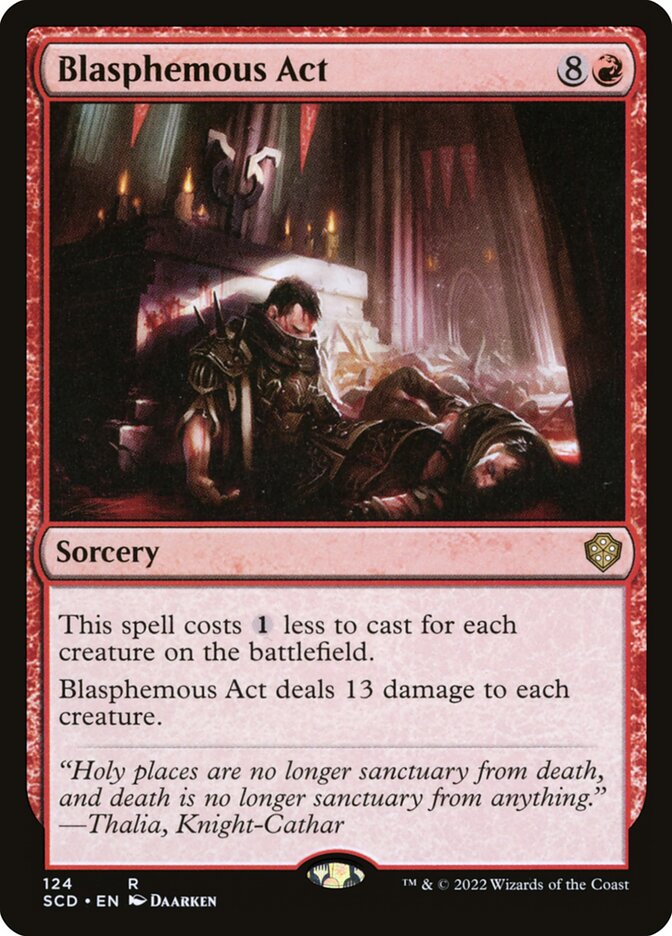 Blasphemous Act SCD-124 Starter Commander Decks Magic card