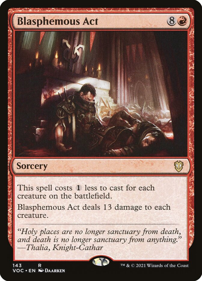 Blasphemous Act VOC-143 Crimson Vow Commander Magic card