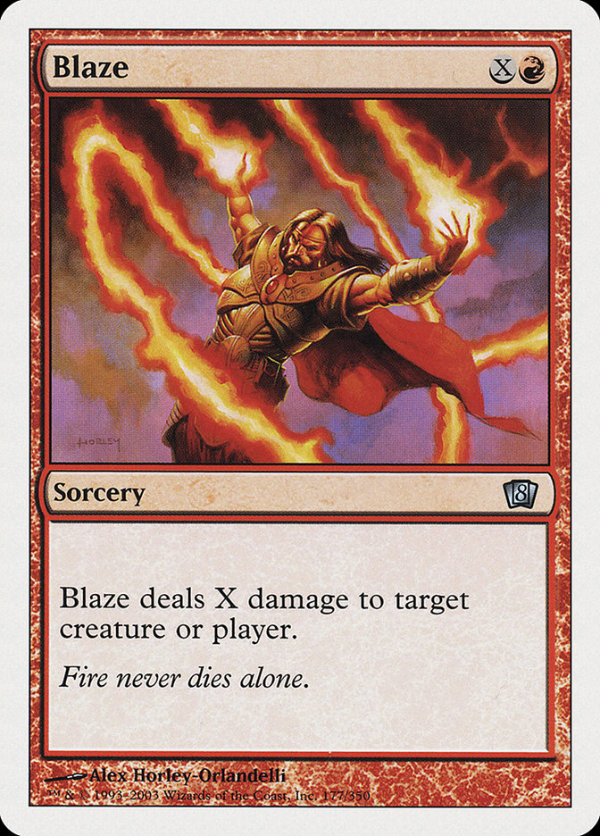 Blaze 8ED-177 Eighth Edition Magic card