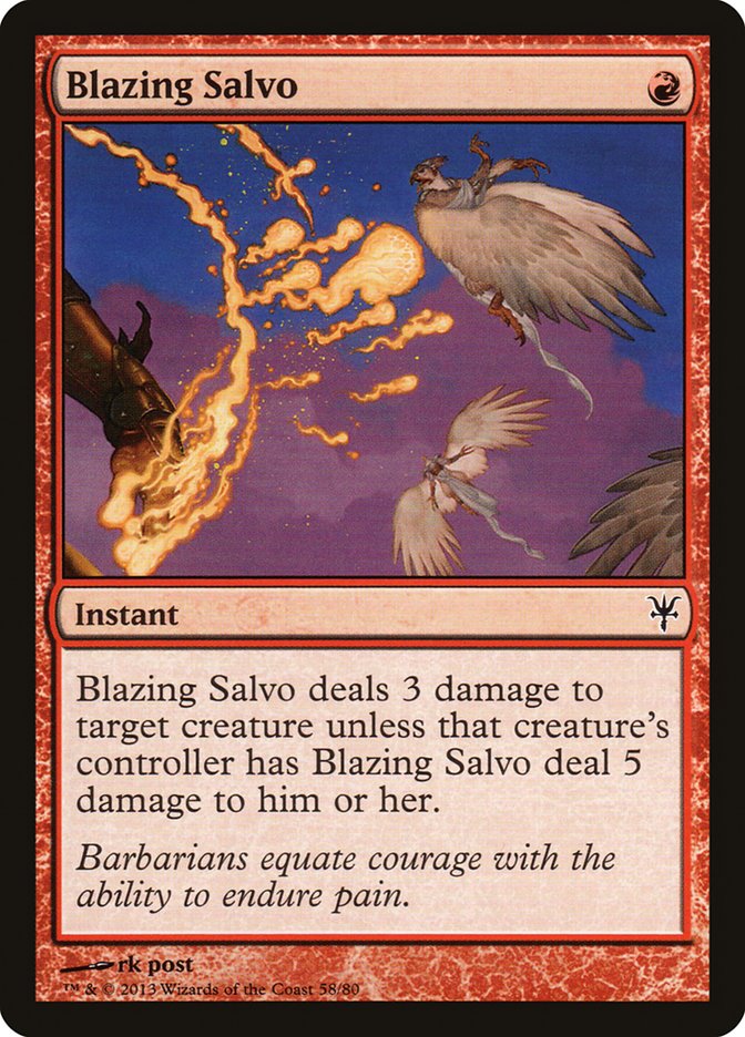 Blazing Salvo DDK-58 Duel Decks: Sorin vs. Tibalt Magic card