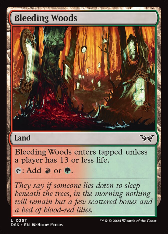 Bleeding Woods DSK-257 Duskmourn: House of Horror Magic card