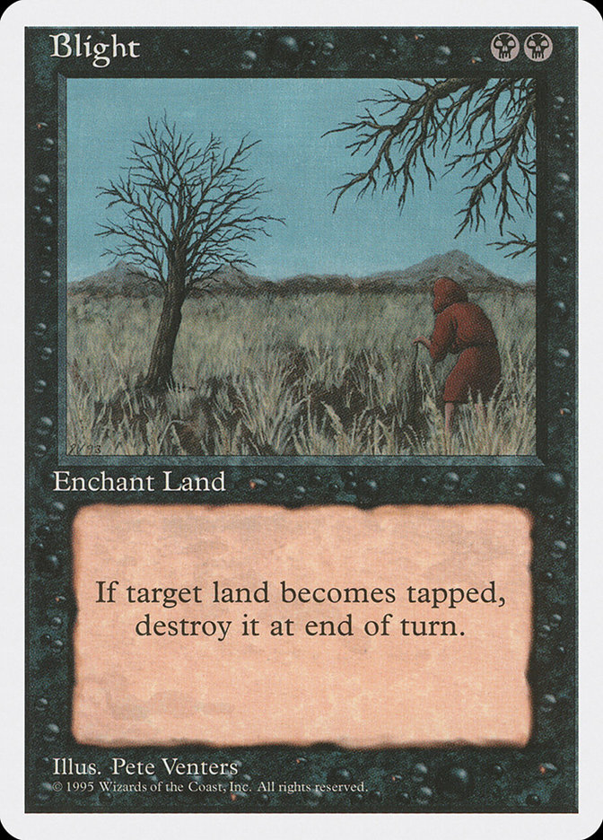 Blight 4ED-122 Fourth Edition Magic card