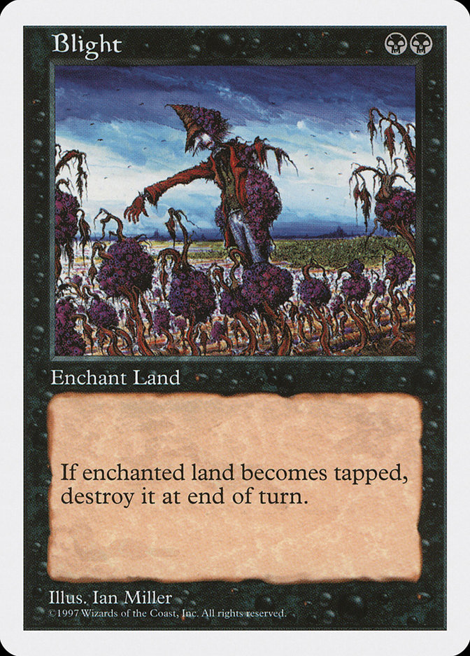 Blight 5ED-144 Fifth Edition Magic card