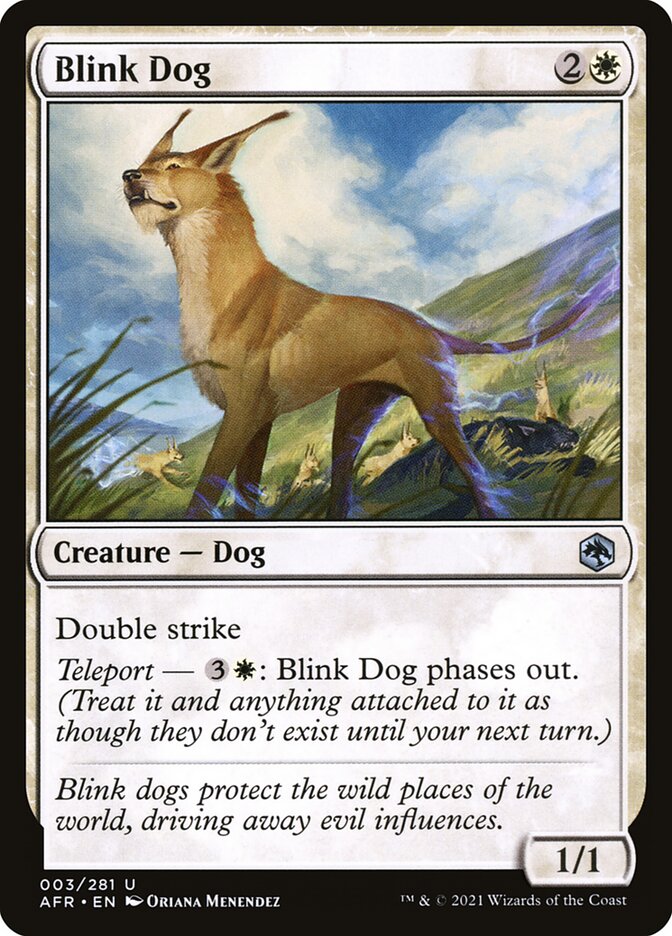 Blink Dog AFR-3 Adventures in the Forgotten Realms Magic card