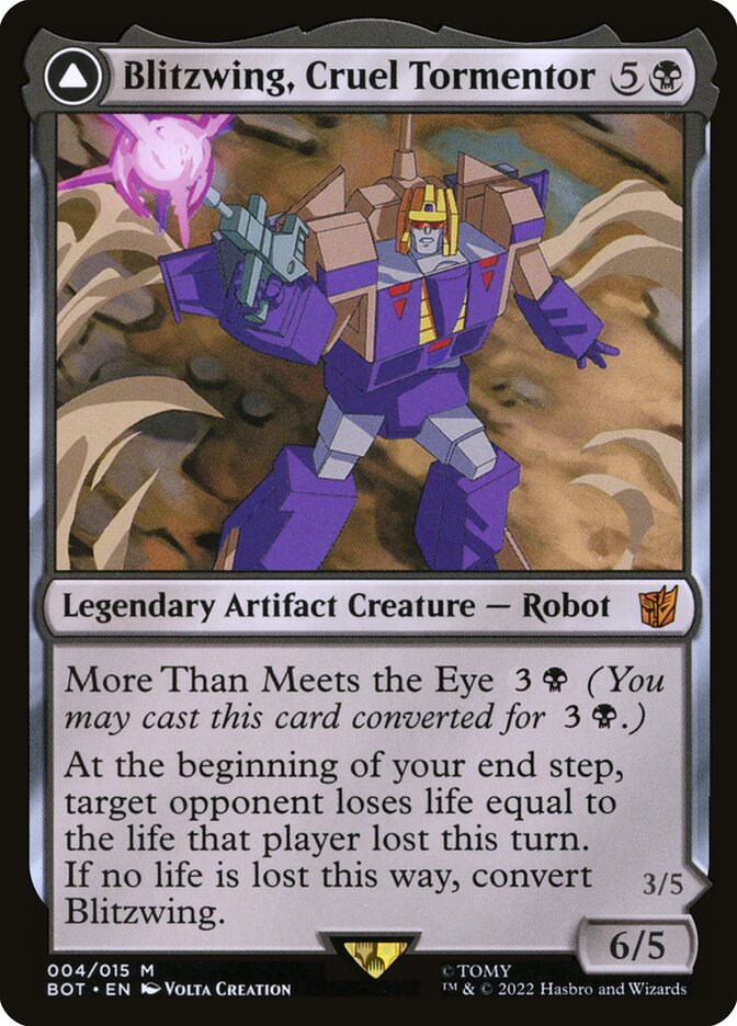 Blitzwing, Cruel Tormentor // Blitzwing, Adaptive Assailant BOT-4 Transformers Magic card