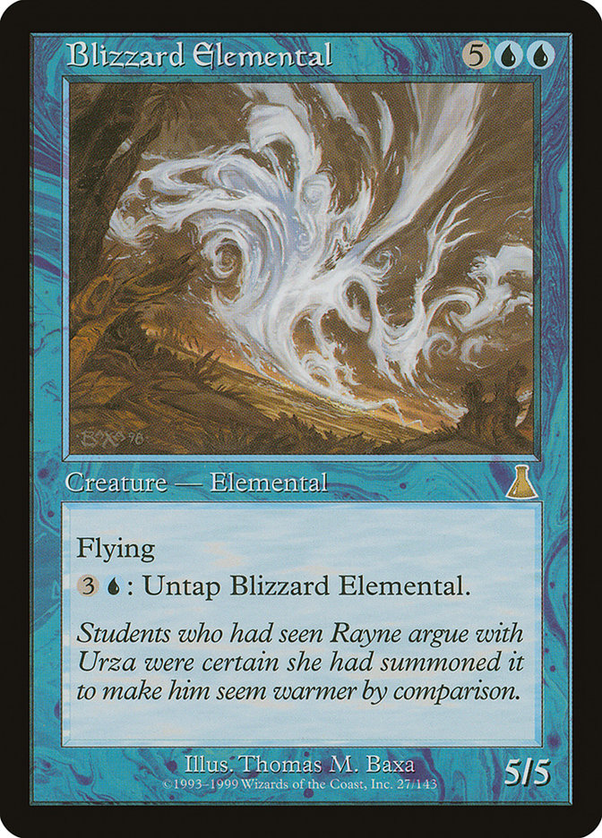 Blizzard Elemental UDS-27 Urza's Destiny Magic card