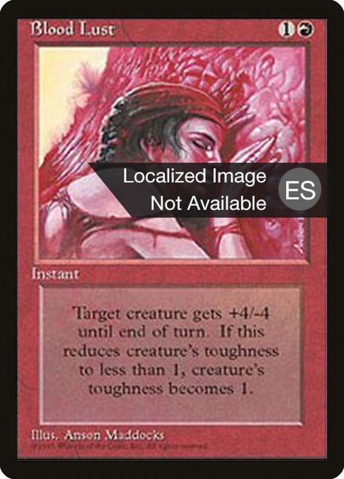 Blood Lust 4BB-178 Fourth Edition Foreign Black Border Magic card