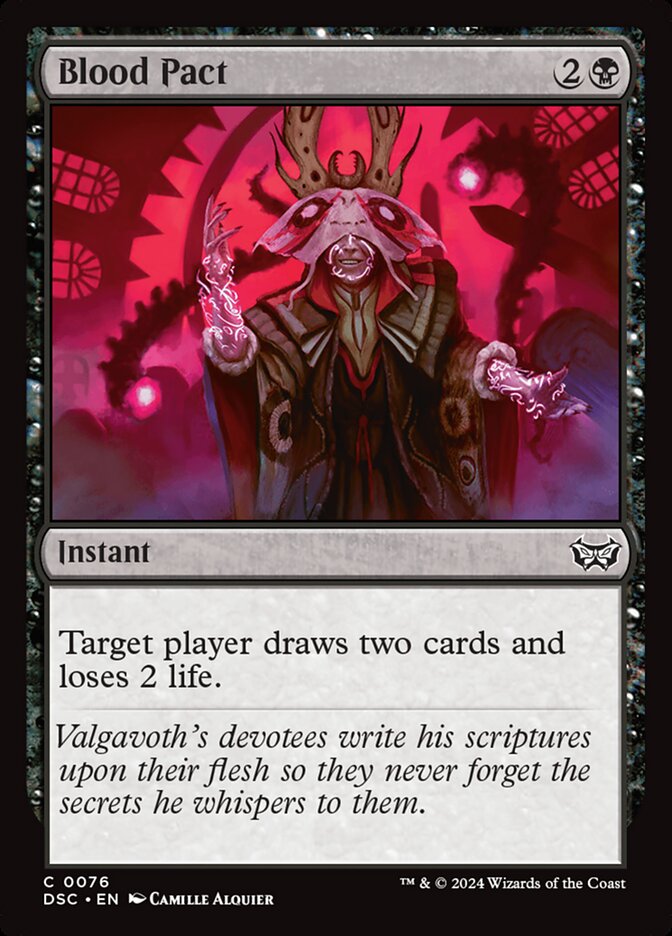 Blood Pact DSC-76 Duskmourn: House of Horror Commander Magic card