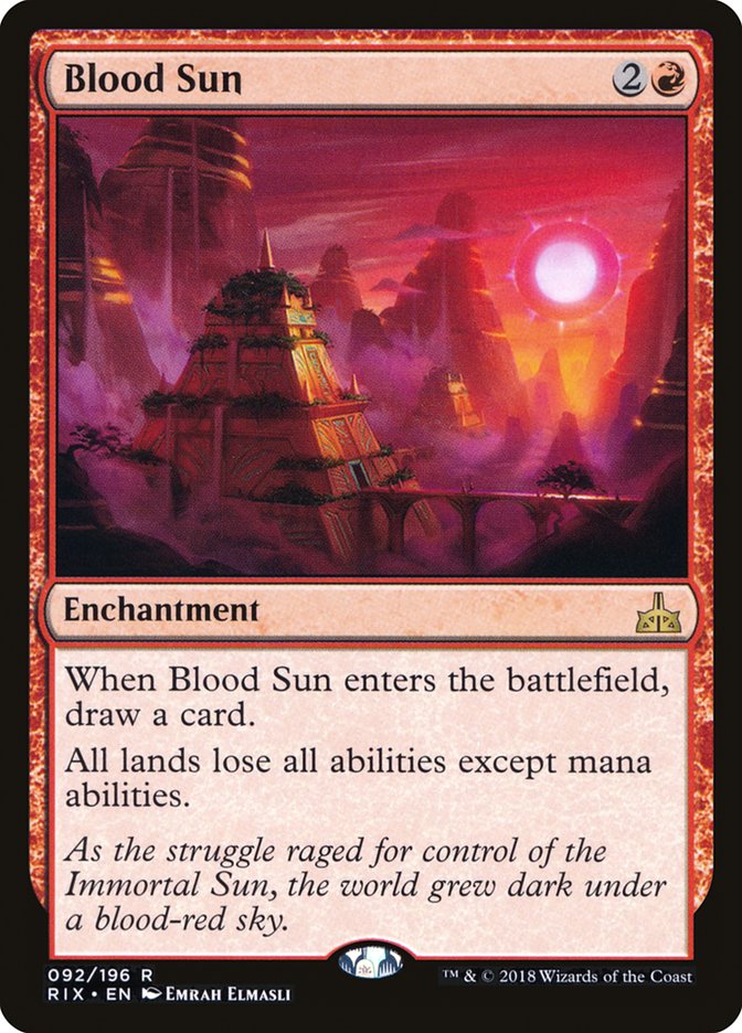 Blood Sun RIX-92 Rivals of Ixalan Magic card