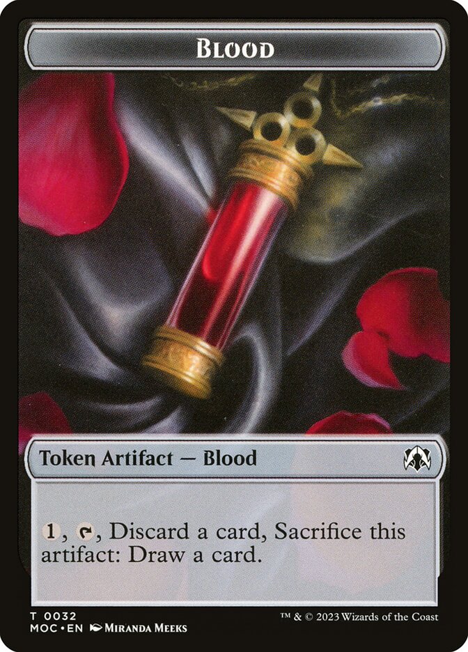 Blood TMOC-32 March of the Machine Commander Tokens Magic card
