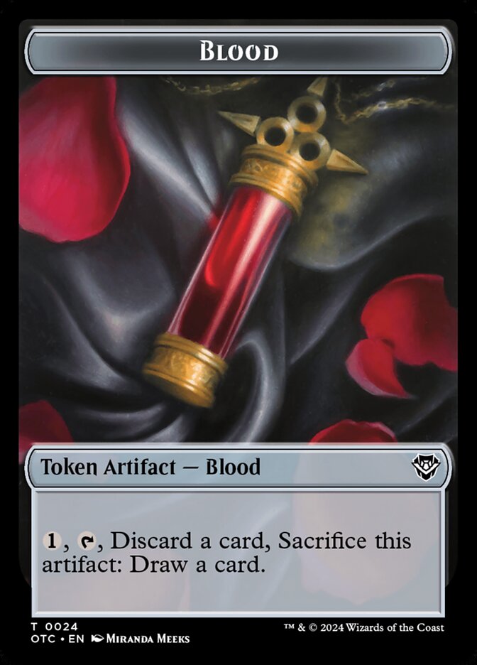 Blood TOTC-24 Outlaws of Thunder Junction Commander Tokens Magic card