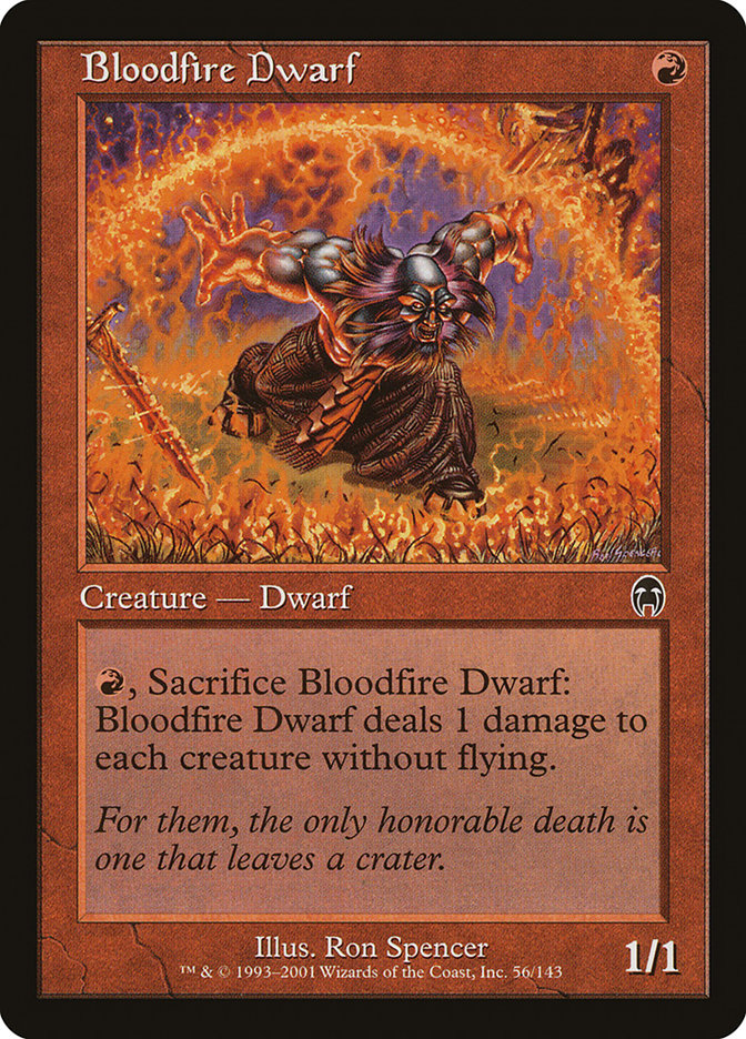 Bloodfire Dwarf APC-56 Apocalypse Magic card