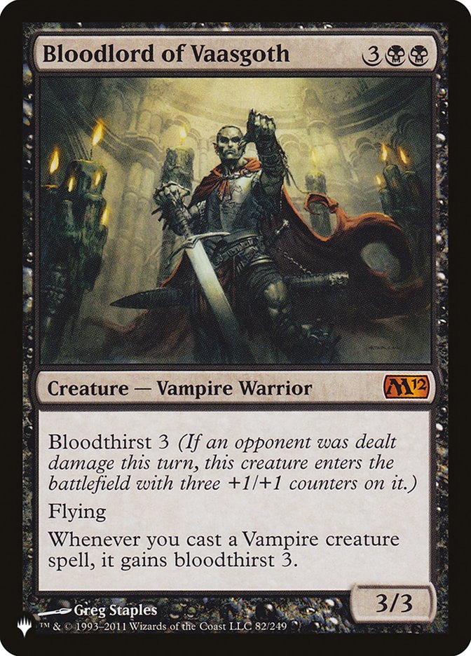 Bloodlord of Vaasgoth PLST-M12-82 The List Magic card