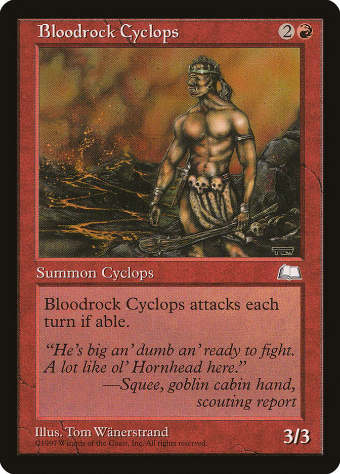 Bloodrock Cyclops WTH-90 Weatherlight Magic card