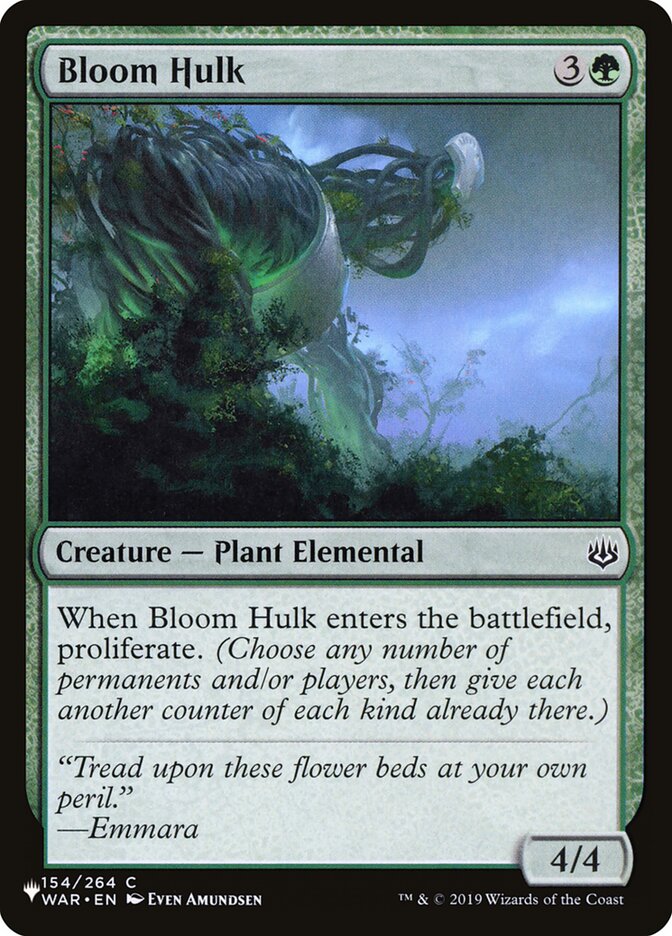 Bloom Hulk PLST-WAR-154 The List Magic card